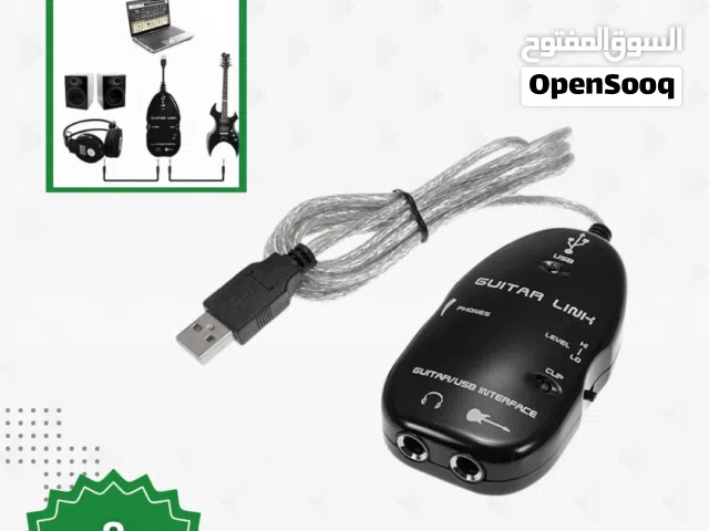 USB Guitar Link Cable Guitar to USB Interface Cable Link Audio for PC Recording Adapter