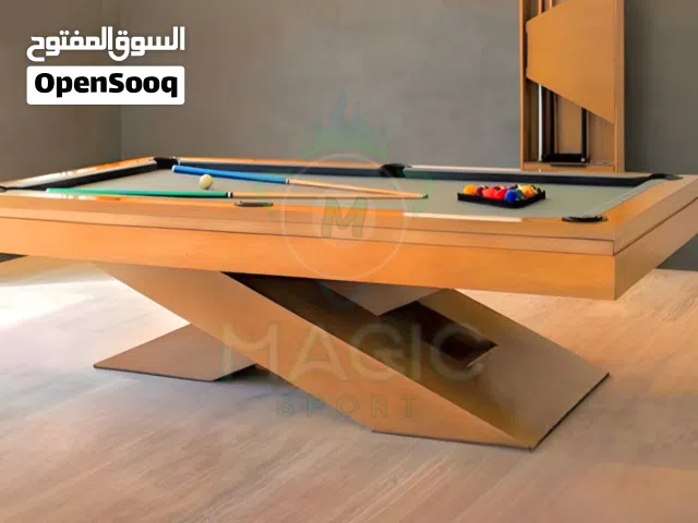طاولة بلياردو مودرن أحترافية تصميم الماچيك خشب زان للمنازل والفلل.  سحر اللعب.. دقة التصنيع