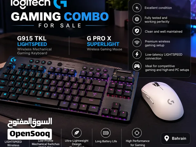 Logitech G915 TKL LIGHTSPEED Keyboard + G Pro X Superlight Wireless Mouse