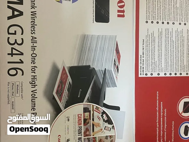 طابعة Canon G3416 خزان  اقتصادي - استخدام شهر واحد فقط مع ضمان سنة كاملة نظيفة ماتشكي اي عطل - صحم