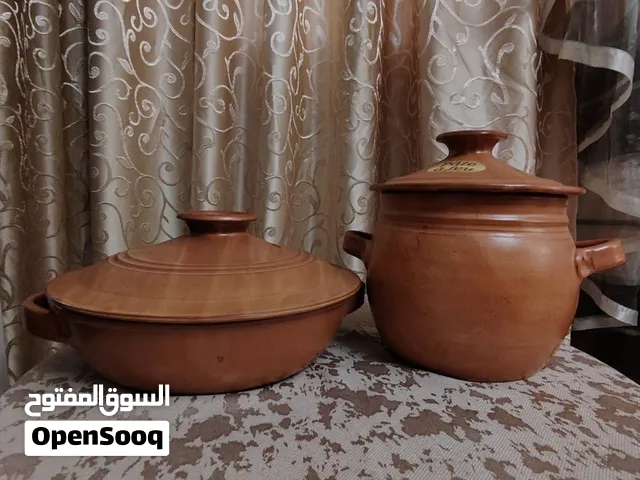 طقم فخار حراري ثقيل بالمغطاه شبه جدد