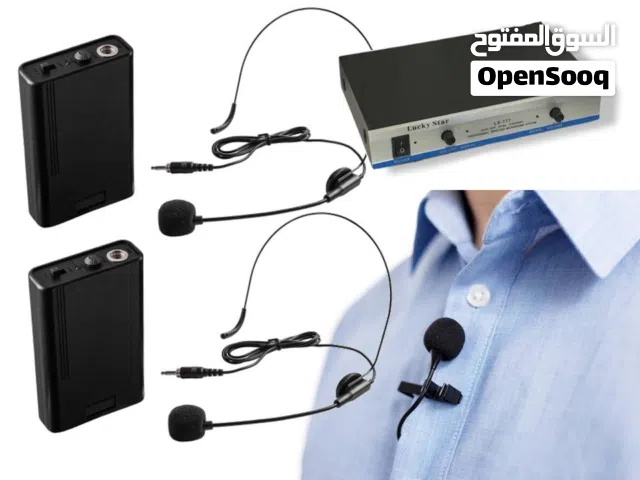Dual Wireless Bodypack Microphones System (Lavalier - Lapel - Collar) Microphone (Made In China)