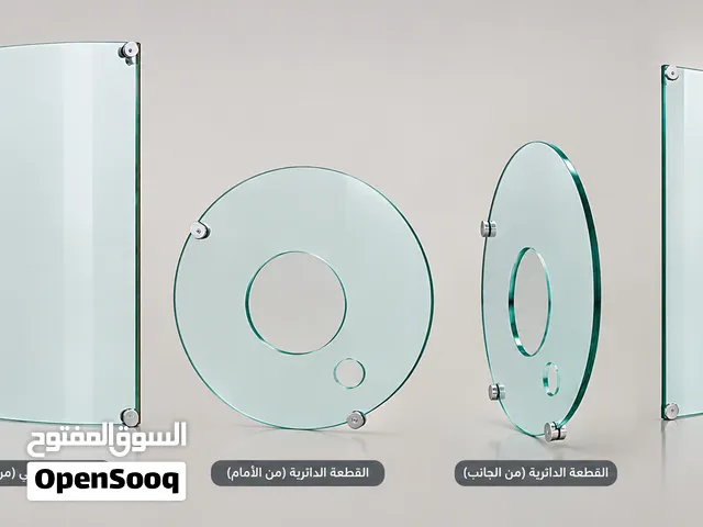 قطع زجاج خاصة بالساونا طول القطع تقريبا 2 متر وقطر القطعة الجائرية متر