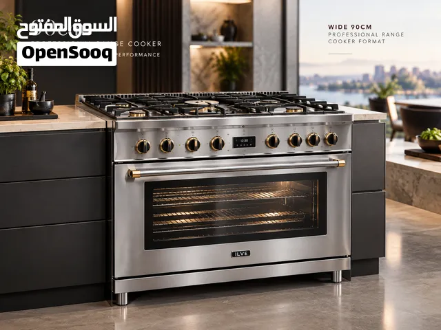 Gascooker Italian 90x60cm 5-Burner Freestanding Gas Cooker – Excellent Condition!