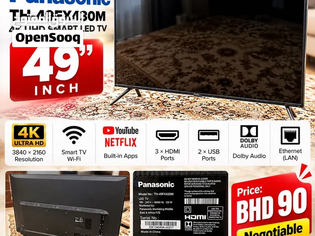 Panasonic 49” 4K UHD Smart LED TV for Sale