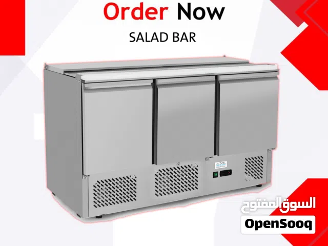 salad bar with bottom chiller - تعديلات هندسية على المبردات واضافة سلاط بار وأرفف اضافية