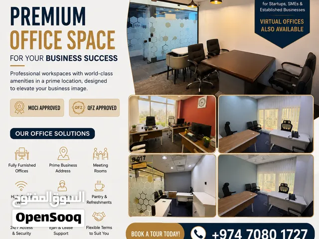 Furnished Private Office for Rent in Doha  MOCI Approved  From QAR 2,000