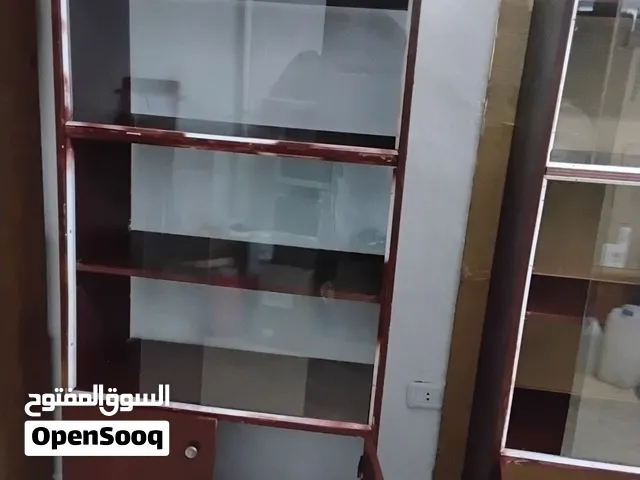 خزانة عدد2 للكتب او ملفات واجة كزاز لون بني خشب احمر