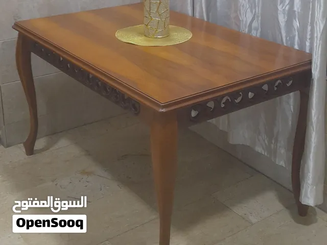 ميز طعام خشب تركي ثقيل مع كراسي للبيع