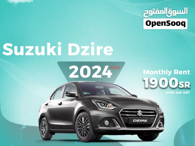 Suzuki Dzire 2024 for rent in Tabuk - Free delivery for monthly rental