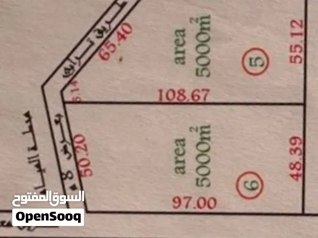 ارض مساحتها 5000 متر مربع السكت ارض النواجي للبيع
