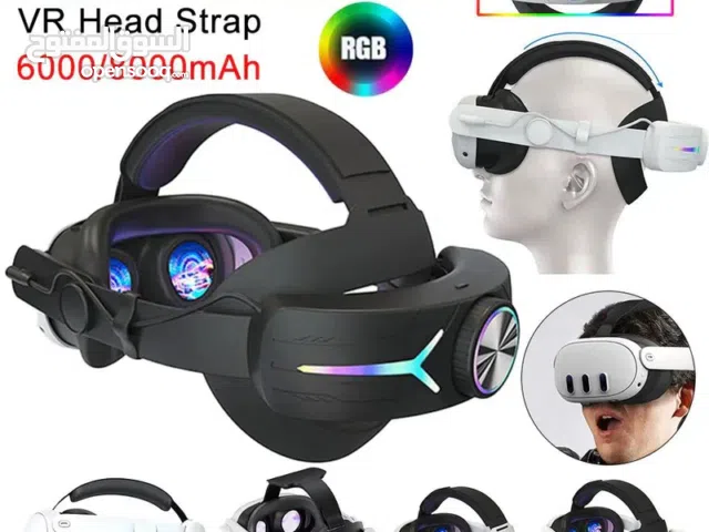Rgb Adjustable Vr Head Strap for Meta Quest 3 Reduce Face Pressure Head Strap