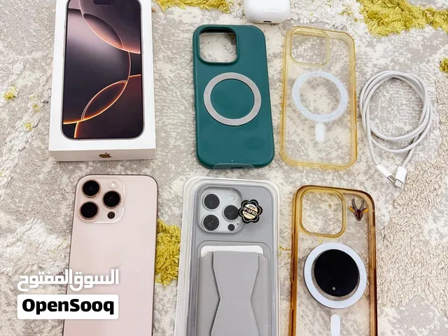 ايفون 16 برو بجميع ملحقاته الاصليه وسماعه ايربودز برو