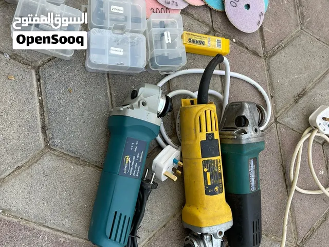 مجموعة صوارخ تجليخ (3 حبات) + ديسكات وركائز + ريش حفر + بكج براغي ودواسر (فيشرات)