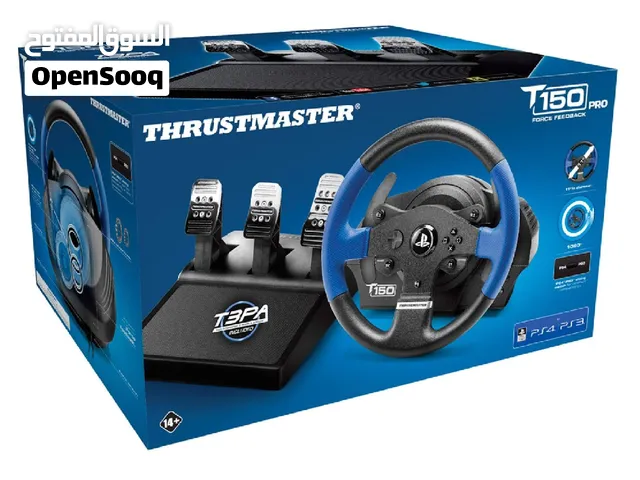 دركسون ألعاب Thrustmaster T150 PRO جديد تمامًا لم يستخدم مع Force Feedback ودواسات T3PA بثلاث دواسات