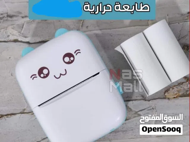 طابعة حرارية محموله بلوتوث تعمل بدون حبر تطبع على الورق او ستيكر طابعه صغيره