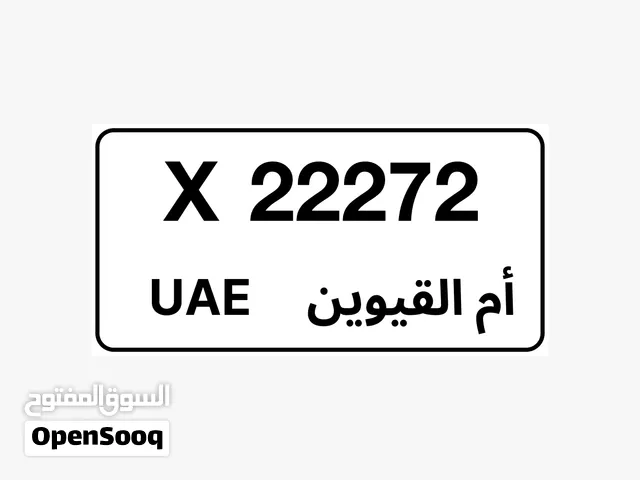 UAQ plate for sale x 22272 at 26000 AED call at 05002006545