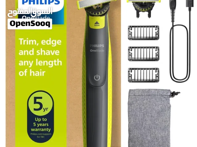 ماكينة حلاقة وتشذيب اللحية الكهربائية الأصلية من فيليبس ون بليد 360، شفرتان ، Philips OneBlade 360