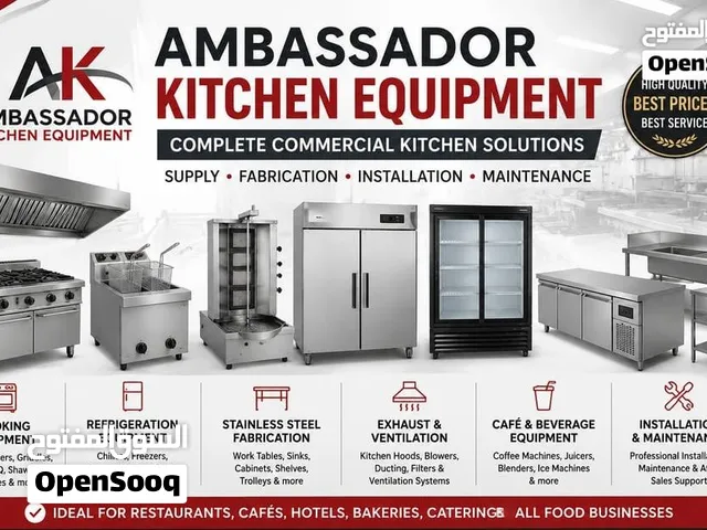 Stainless Steel Kitchen Equipment – Tables, Shelves & Cabinets معدات مطاعم ومطابخ وتفصيل ستانلس ستيل