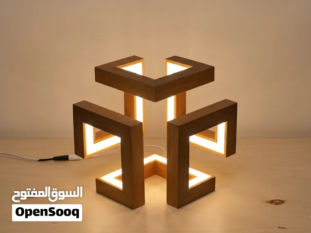 لمبدير مكعب خشبي مفتوح