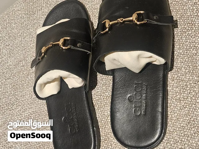 Gucci leather horsebit slide sandals