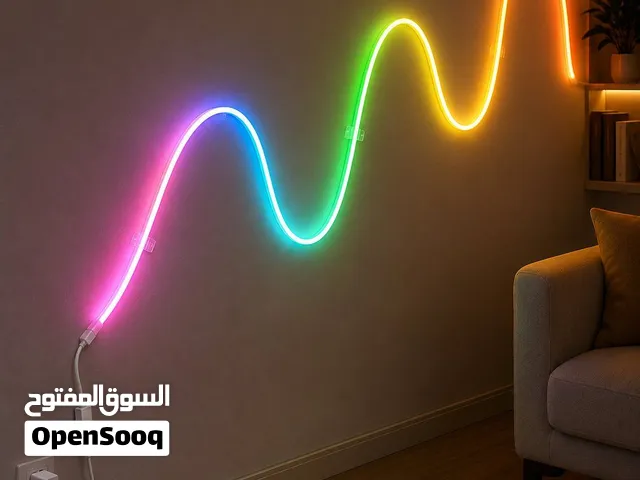 شريط LED Neon Flex مرن - طول 5 متر - ألوان متعددة - للديكور والحفلات والغرف - Generic