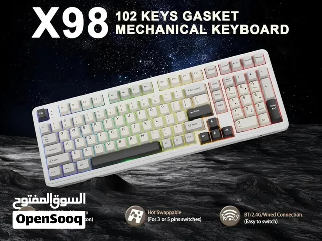 كيبورد اتاك شارك ميكانيكي لاسلكي وايرليس اصلي ATTACK SHARK X98 MECHANICAL WIRELESS BLUETOOTH KEYBOAR