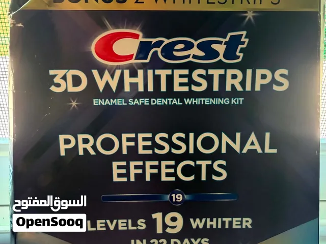 Original Crest 3d whitening strips for   teeth for sale from US تبييض  44 stripes السعر 60 دينار