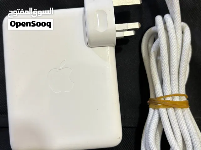 للببع شاحن ابل 140 وات مع كابل مترين من شركه ابل يدعم الشحن الي 240 وات يشحنو كل منتجات ابل