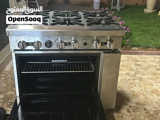 (Migali) Professional 6-Burner Commercial Gas Range with Oven for restaurants - Stainless Steel