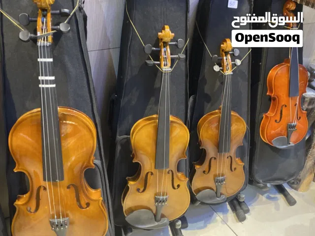 الات موسيقية وترية تعليمية واحترافية  كمان تعليمي فل خشب صوت قوي جميع الاحجام بتوفر  خدمة توصيل