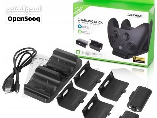 بطاريه اكس بوكس xbox من شركة DOBE بطاريتان من قاعدة شحن  XBOX series/x/x-one s/x يوجد توصيل