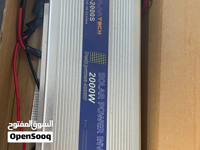للبيع منظومة طاقة شمسية مستعملة بحالة جيدة بطارية 12 فولت 100 امبير انفرتر 2000 واط و اربع الواح