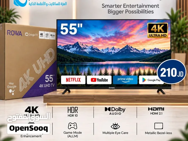 شاشة روى اندرويد اصلي 55 انش ROWA 55” – Google TV 4K فقط ب 210