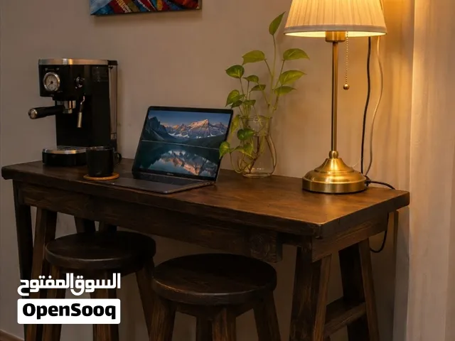 ركن كوفي بار او كونسول مع الستولات نجاره مودرن