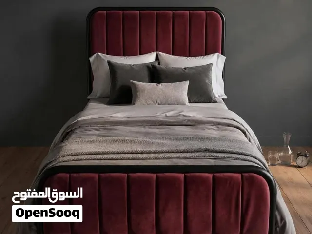 سرير معدني رواسي مع تنجيد