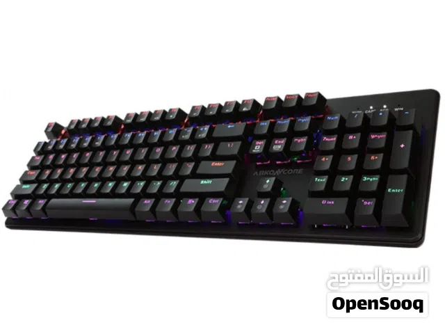 كيبورد سلكي ميكانيكي اصلي ABKONCORE USB WIRED KEYBOARD BLUE SWITCH