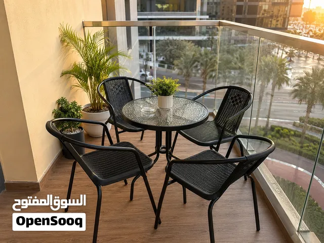 Black Metal Balcony Set (5 Piece)