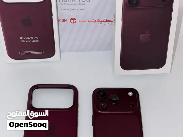 ايفون 18 برو 2 تيرا شبه جديد لون برقندي