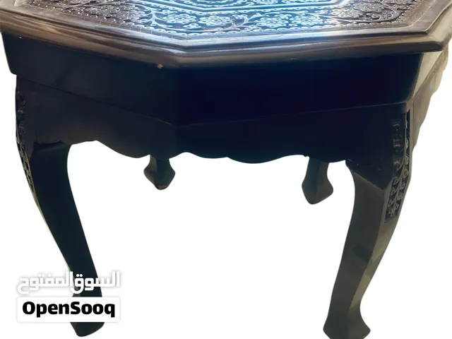 طقم طاولة وسط زان حفر صناعة باكستان