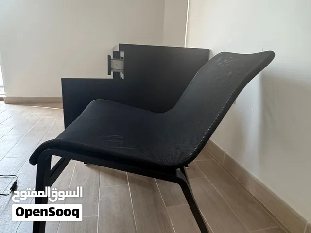 Ikea Lounge Mesh Black Chair with Wooden Black Legs