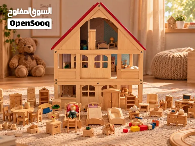 premium Wooden girls play house with lots of furniture and toys