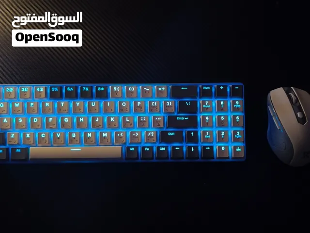ماوس + كيبورد ميكانيكي لاسلكي استخدام يوم واحد