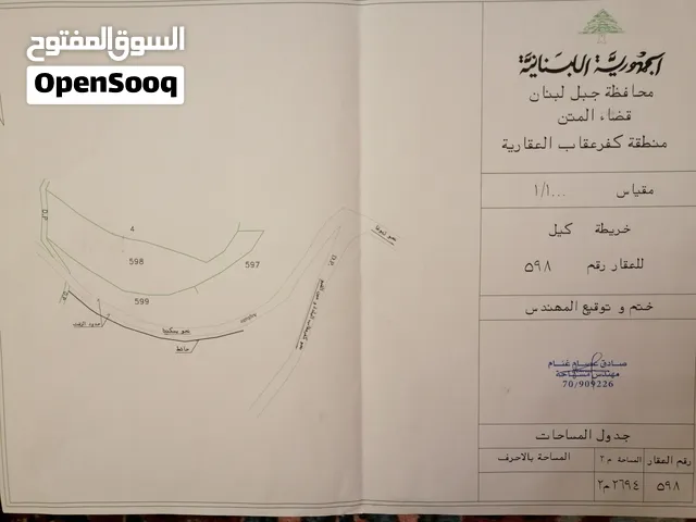 عقار 2700م  للبيع في كفرعقاب (المتن الشمالي)