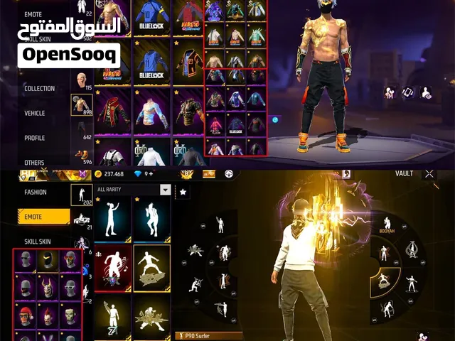 حساب فري فاير للبيع