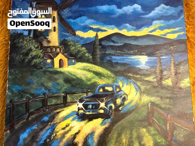 لوحات كانفس مرسومة يدويا للاقتناء في عدن