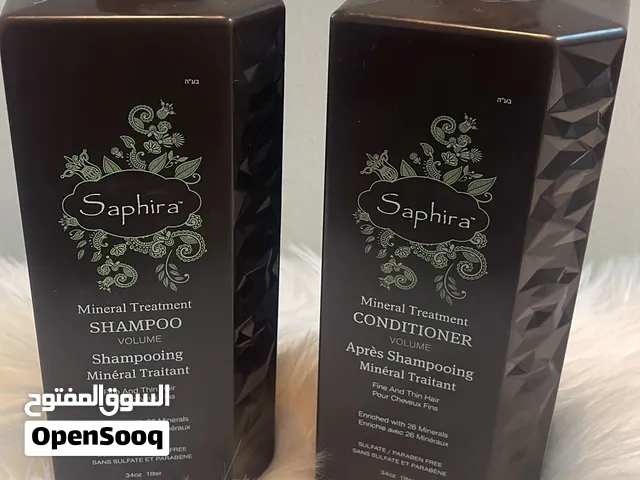 شامبو وبلسم أصلي100%صنع في امريكا لشعر الخفيف يعطي كثافه ولمعان ويرطب وينعم الشعر ماركه Saphira