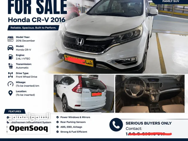 Honda CRV for sale 2016