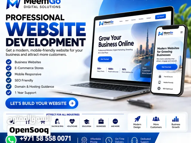 WEBSITE development and social media marketing