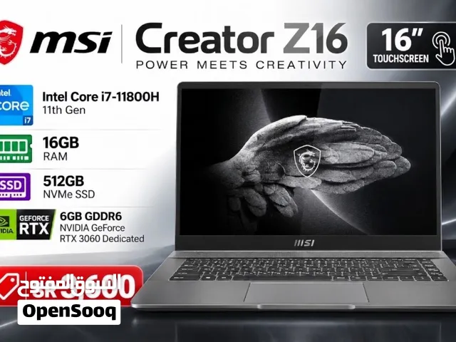 لابتوب msi RTX 3060